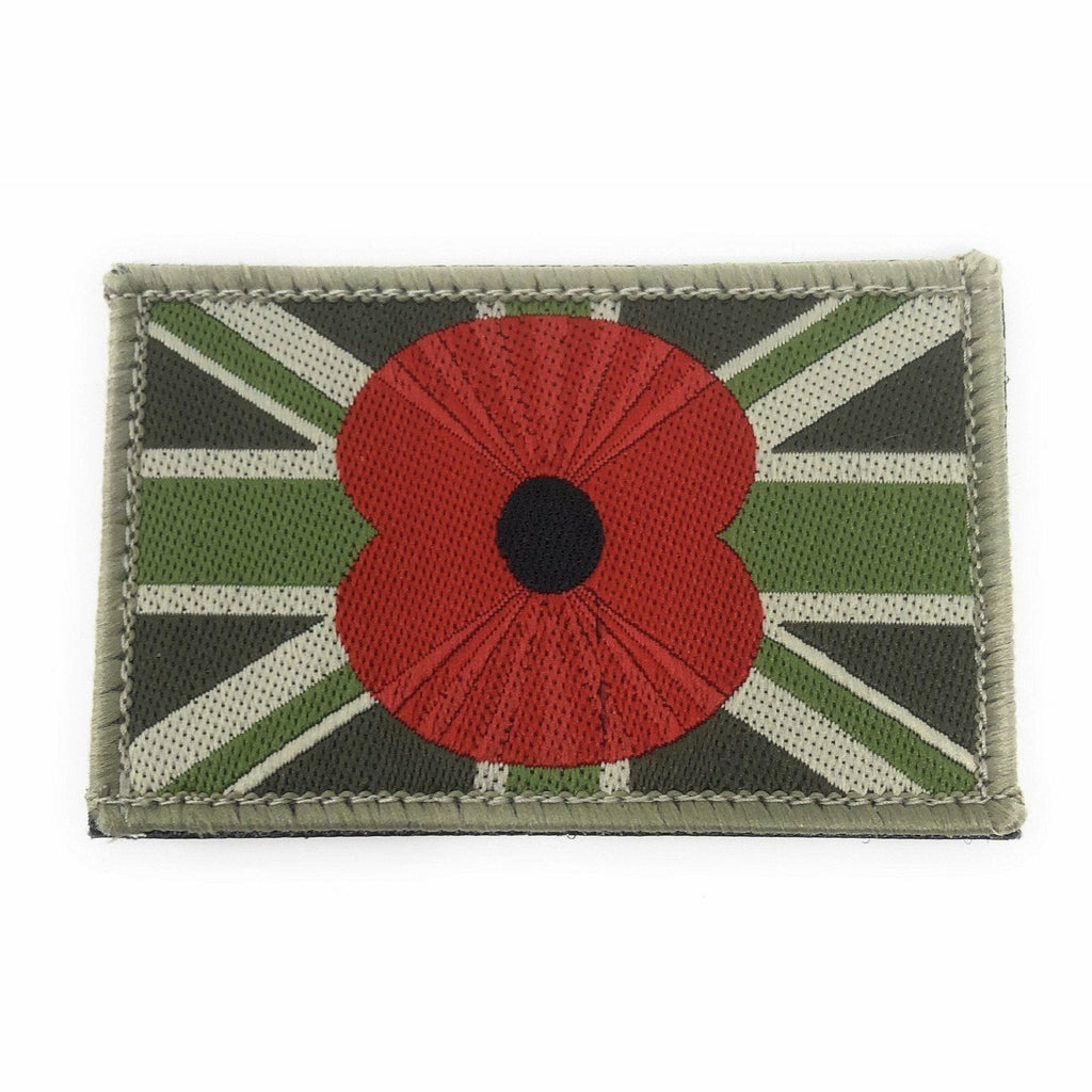 Military.Direct TRF & Union Patches Union Flag Tactical Patch with Poppy
