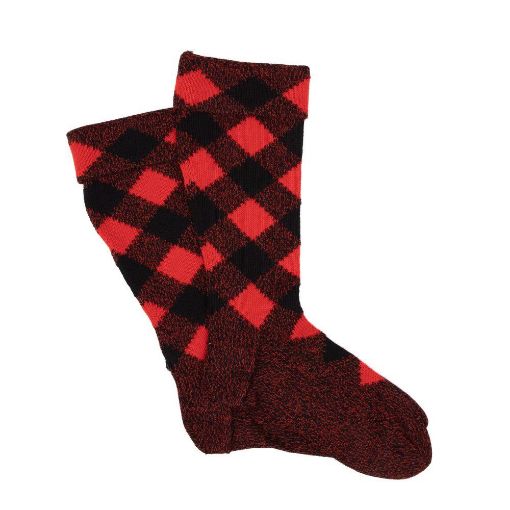 Picture of Regimental Full Diced Hose - Red & Black - Large - Size 10.5 - 12.5