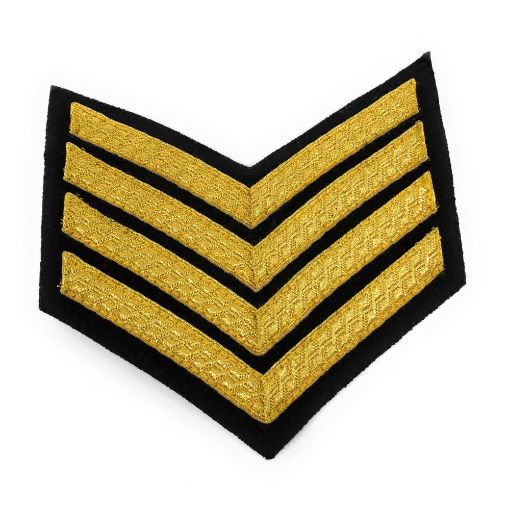 Picture of Mess Dress - Chevrons - Gold on Black - 4 Bar