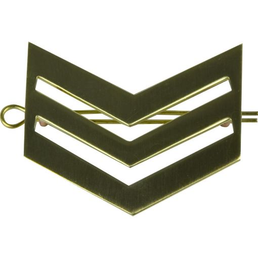 Picture of Brass Chevrons with Shanks - Sergeant