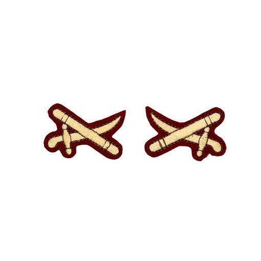 Picture of Generals Crossed Sword & Baton on RRS Red Felt - Pair